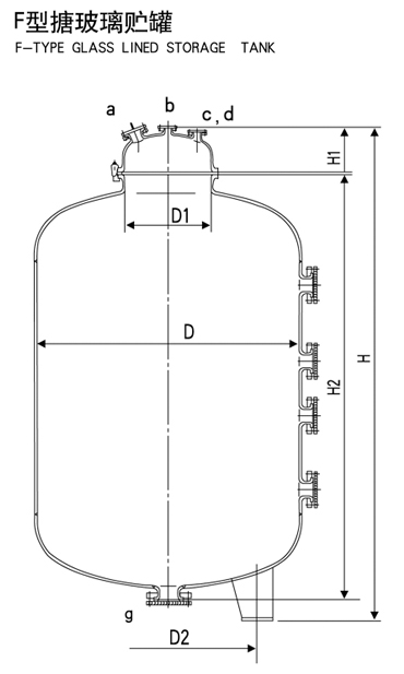 搪玻璃壓力容器儲罐10000L