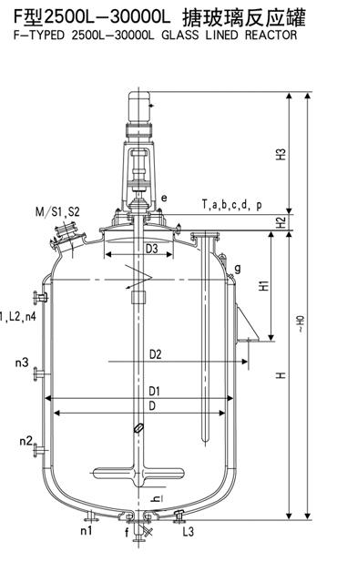 20000L搪玻璃反應釜技術(shù)參數(shù)